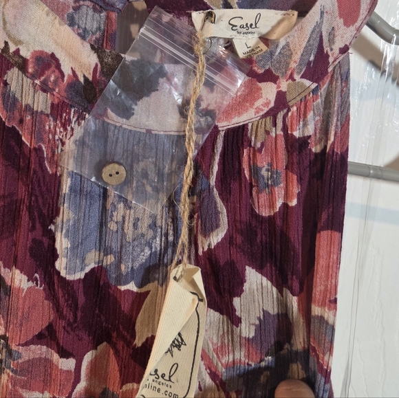 Easel Purple and Blue Floral Jumpsuit - Picture 5 of 9